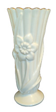 Vintage Lenox Calla Lily Vase Embossed Porcelain  Limited Edition Gold Trim picture