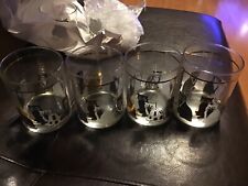 Four Vintage Culver Cats Cocktail Glasses, 14 Oz. 22 K Gold, Look Unused, $9ship picture