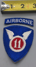 WW2/II US Army 11th Airborne Division patch with un-attached tab NOS. picture