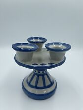 M. A. Hadley Pottery Triple Candlestick Holder picture