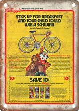 Vintage Kellog's Cycling Magazine Ad Reproduction Metal Sign B751 picture