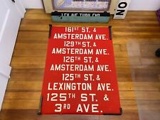 NY NYC BUS ROLL SIGN AMSTERDAM LEXINGTON AVE HARLEM MARTIN LUTHER KING BOULEVARD picture