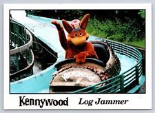 Postcard PA Kennywood Amusement Park Log Jammer Water Ride Kenny Kangaroo 1AU12 picture