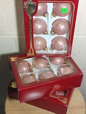 Victoria Collection Christmas Ornaments, Coral Pink, 16pcs, Made in USA picture