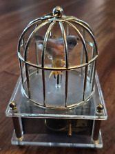 VTG. SANKYO Automaton bird cage music box Theme See Video picture