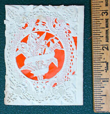 ValentineVintage 1871, Paper Lace with Orange Scrap, to Clarence Bunker picture