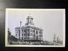 Vtg Postcard RPPC Red Lake Falls Minnesota MN Red Lake County Court House picture
