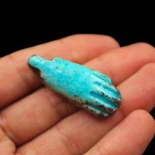 Rare Antique Stone/Faience Pendant Hand Amulet Figurine of Ancient Egyptian picture