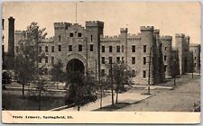 Springfield Illinois State Arsenal Armory Postcard 1916 picture