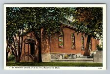 Marblehead MA-Massachusetts, St Michael's Church Vintage Souvenir Postcard picture