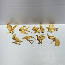 Bird Collection A Lot Of 8 Gold Plated Gold Finish Eagles Humming Bird + More picture