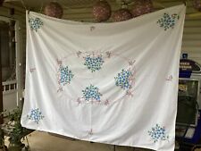 Vintage Hand Embroidered Cross StitchTablecloth picture