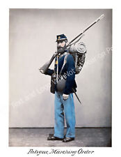 1866 Fatigue, Marching Order, Civil War Old Photo 8.5