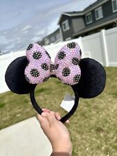 Handmade Pink Rhinestone Disney/Minnie Mouse Ears picture