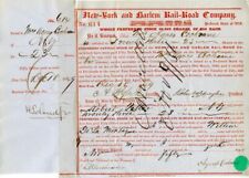 New-York and Harlem Rail-Road Co. signed by Robert Schuyler - 1850 dated Autogra picture