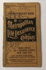 Antique VTG 1927 Metropolitan Life Insurance Co. Receipt Book New York City NY picture