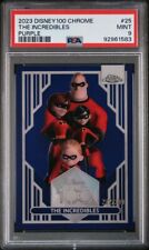 2023 Topps Chrome Disney 100 #25 The Incredibles Purple Refractor /299 PSA 9 picture