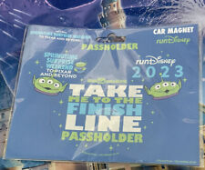 Disney RunDisney Springtime Run 2023 Passholder Finish Line Green Aliens Magnet picture