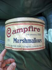 Vintage Antique Campfire Marshmallows Tin  Dents And Dings Intact Graphics 669 picture