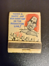 1940's WW2 Propaganda TOJO FULL Matchbook . Unstruck & Unused.   Ex-Mint WW2 picture