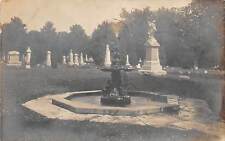 E50/ Greenfield Ohio Real Photo RPPC Postcard c1910 Fountain Cemetery 3 picture