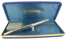 1970S PLATINUM (JAPAN) LINED STERLING 18K NIB FOUNTAIN PEN NEW OLD STOCK picture