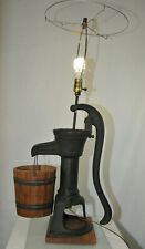 Antique W & B Douglas Cast Iron Water Well Pitcher Pump Table Lamp Conversion picture