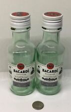 2 Empty Bacardi Rum 100ml Glass Bottles picture