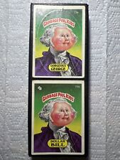1985 Topps Garbage Pail Kids Gorgeous George #73a + Dollar Bill #73b - Poor picture