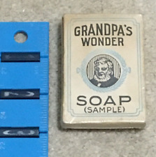 Vintage c 1920's SAMPLE Grandpa's Wonder Bar  Soap, Beaver Soap Co, Dayton Oh picture
