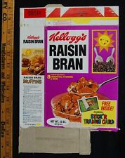 [ 1976 Kellogg's Raisin Bran - Vintage CEREAL BOX - Animal Sticker Cards ] picture