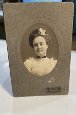 Stunning  Girl Photo Gorgeous Woman Antique Cabinet Card Fashion Hair 1895 picture