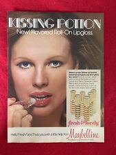 Vintage 1977 Maybelline Fresh & Lovely Kissing Potion Lip Gloss Print Ad picture