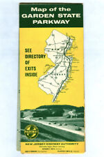 Vintage 1963 GARDEN STATE PARKWAY Road Map NEW JERSEY Highway Authority picture