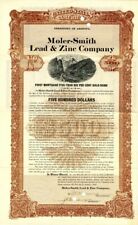 Moler-Smith Lead and Zinc Co. - $500 Bond - Mining Bonds picture