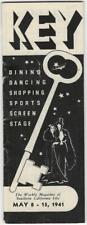 KEY - Southern California - 1941 Dining, Dancing, Sports, Stage - Brochure picture