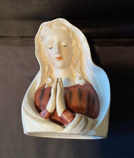 Vintage Virgin Mary Madonna Nun Head Vase Planter Religious picture