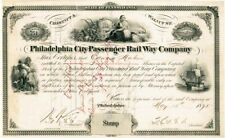 Philadelphia City Passenger Railway - Stock Certificate - Railroad Stocks picture