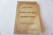 1957 Scottish Region Railway Working Timetable Section A B C D E F picture