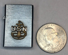 United States Navy USN Mini Lighter Engraved Elmer '64 Unfired Trade Mark Japan picture