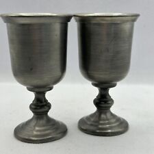 Vintage Colonial Casting Co. Pewter Wine Goblets CCC Stamped. 4.25