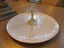 LENOX SINGLE TIER TRAY CHATEAU COLLECTION IVORY EMBOSSED 24 KT RIMS 12.75