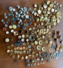 Vintage estate mixed Lot brass, silver, copper, wood, plastic & matching buttons picture