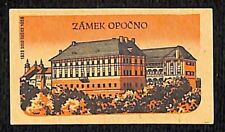 Vintage Matchbox Label Opočno Castle / Chateau c1960's picture