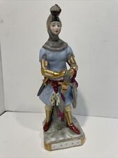 1880'S SITZENDORF GERMANY JOAN OF ARC PORCELAIN STATUE By Alfred & Carl Voigt picture