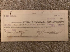 Antique Isthmian Panama Canal RARE 1906 Gold Coupon Book N0.438 Great History picture