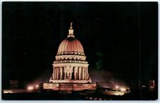 Unusual night view showing lighted dome of the State Capitol Building, Wisconsin picture