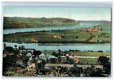 1905 Aerial View Tri State Kentucky West Virginia Ohio Unposted Vintage Postcard picture