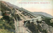 Circular Bridge Mt Lowe Railway Train Unused ca1915s DB Postcard CA Da1001 picture