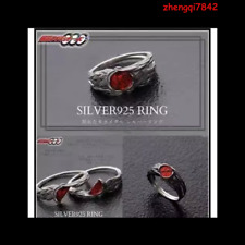 Kamen Rider 000 Split Style Ring Silvery 925  Action Accessories Couple Rings picture